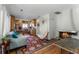 Inviting living room featuring a fireplace, comfortable seating, and modern decor at 1564 Cavendish Rd, Winter Park, FL 32789