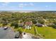 Luxury lakefront home with a terracotta roof, a pool, mature trees and waterfront access at 225 Magnolia St, Windermere, FL 34786