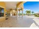 Wide open patio with decorative pillars is the perfect spot for entertaining at 225 Magnolia St, Windermere, FL 34786