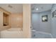 Bathroom with soaking tub and separate toilet room at 225 W Seminole Blvd # 409, Sanford, FL 32771