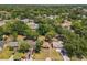 Aerial view of a residential neighborhood surrounded by lush greenery and mature trees at 2617 S Marshall Ave, Sanford, FL 32773