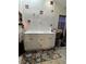 Double sink vanity with white cabinets and black hardware, ready for personalization at 324 Bonita Rd, Debary, FL 32713