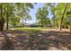 Spacious backyard featuring mature trees, lush lawn, storage shed, and screened-in pool area at 400 Royal Palm Ct, Longwood, FL 32779