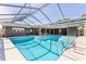 Screened-in pool area features a large pool and outdoor seating with covered patio at 400 Royal Palm Ct, Longwood, FL 32779
