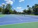 Well-maintained tennis courts showcase recreational amenities within a lush, green community setting at 400 Royal Palm Ct, Longwood, FL 32779