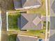Aerial view of a single-Gathering house with a brown roof, brick driveway, and well-maintained yard at 2290 Sw Raven Ridge Rd, Clermont, FL 34715
