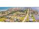 Beautiful aerial view capturing the home's location near the beach, Intracoastal Waterway, and city skyline at 2811 S Peninsula Dr, Daytona Beach, FL 32118