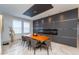 Elegant dining room featuring designer lighting, large table, and marble floors at 2942 Wordsmith Rd, Kissimmee, FL 34746