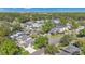 Neighborhood aerial view showcasing tree-lined streets, varied home styles, and a community atmosphere at 3000 Amherst Ave, Orlando, FL 32804