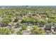 Residential area aerial view featuring lush trees interspersed with single Gathering homes and a distant skyline at 3000 Amherst Ave, Orlando, FL 32804