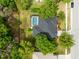 Aerial shot of a home with a private pool and lush green surroundings at 640 Brookfield Pl, Apopka, FL 32712
