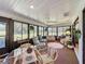 Inviting lanai with ample seating, perfect for enjoying the outdoors, and scenic views at 1 Huntley Ct, Haines City, FL 33844