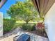 Beautifully landscaped yard showcasing mature trees and colorful plantings, enhancing curb appeal at 1 Huntley Ct, Haines City, FL 33844