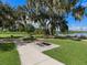Community park featuring picnic tables and mature trees near the lake at 10765 Village Lake Rd, Windermere, FL 34786