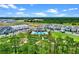 Aerial view of community pool and pavilion surrounded by lush landscaping at 13536 Autumn Harvest Ave, Winter Garden, FL 34787