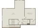Detailed loft floor plan with bedroom, bathroom, HVAC and walk-in closet at 15446 Orchard Garden St, Winter Garden, FL 34787