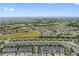 An aerial view of charming townhomes with manicured landscaping and picturesque green spaces on a sunny day at 15456 Blackbead St, Winter Garden, FL 34787