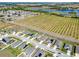 Overhead aerial shot displaying a community nestled beside rows of trees and natural waterways, blending living with nature at 1579 Swan Lake Cir, Dundee, FL 33838