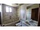 Bathroom featuring a shower and tub combo, toilet and sink vanity at 39 Fellowship Dr, Palm Coast, FL 32137