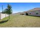 Spacious backyard with privacy fence offering plenty of room for outdoor activities at 660 Silver Palm Dr, Haines City, FL 33844