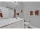 Bathroom with shower and tub combination with a white vanity and sink at 6218 Forsythe Loop, Sanford, FL 32771