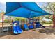 Community playground featuring a blue slide, climbing structures, and a shaded area for fun at 1056 Royal Saint George Dr, Orlando, FL 32828