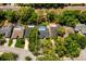 Aerial view of property with a pool, surrounded by lush greenery and a defined lot line at 878 W Timberland Trl, Altamonte Springs, FL 32714