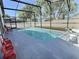 Screened-in pool area featuring a pool and outdoor furniture at 1309 Rebecca Dr, Haines City, FL 33844