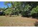 Expansive backyard with mature trees offers privacy and a tropical feel, perfect for outdoor activities at 1475 Lowrie Ave, Orlando, FL 32805