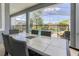 Spacious screened lanai with dining table overlooking the sparkling pool and backyard at 1628 Moon Valley Dr, Davenport, FL 33896