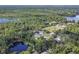 An aerial view of a property situated near a lake, with lush trees at 271 W 11Th St, Chuluota, FL 32766