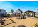 Community playground with climbing structure, slide, and picnic area at 2837 Darlington Oak Ln, Ocoee, FL 34761