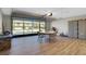 Garage with glass door leading to driveway, tile floors, and plenty of space for activities at 33 Sea Haven Dr, Ponce Inlet, FL 32127