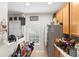 Kitchen area featuring stainless steel refrigerator at 3664 Wilshire Way Rd # 261, Orlando, FL 32829