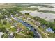 Stunning aerial view of waterfront homes with boat docks along a canal leading to a large lake at 720 Basin Dr, Kissimmee, FL 34744