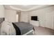 Bright bedroom with tray ceiling, neutral paint, plush carpeting, and a spacious walk-in closet at 9870 Summerlake Groves St, Winter Garden, FL 34787