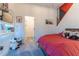 The bedroom features a cow themed decor, closet and gray carpet at 15313 Lebeau Loop, Winter Garden, FL 34787