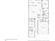 Floor plan showing the layout of the 1st story of the house including garage, kitchen and bedrooms at 15313 Lebeau Loop, Winter Garden, FL 34787