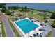 Aerial view of community pool, perfect for staying active during summer days at 383 Floral Dr, Winter Garden, FL 34787