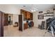 Stylish office with beautiful built-in desk, shelving and tiled floor at 4240 Lake Harney Cir, Geneva, FL 32732