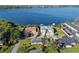 Aerial view showcasing the property's proximity to the lake and the houses nearby at 4321 Summer Ln, Orlando, FL 32804