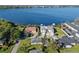 Aerial view showcasing the property's proximity to the lake and the various houses nearby at 4321 Summer Ln, Orlando, FL 32804