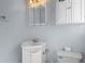 Bathroom featuring a vanity sink, mirror, lighting, and a toilet at 4321 Summer Ln, Orlando, FL 32804