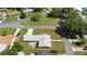 An aerial view of a newly renovated home nestled in a serene neighborhood, showcasing the property's layout at 5134 Harvard W St, Lakeland, FL 33810