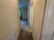 Hallway that offers a view of the carpeted bedrooms and the general layout of the home at 2815 Moonstone Bnd, Kissimmee, FL 34758