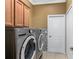 Convenient laundry room with side-by-side washer and dryer at 11720 Indian Hills Ln, Clermont, FL 34711
