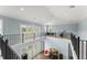 Second floor loft space overlooking a living area with outdoor views and entertainment space at 17726 Dangler Rd, Winter Garden, FL 34787