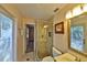 Well-lit bathroom features a tiled walk-in shower and vanity at 426 S Lakemont Ave, Winter Park, FL 32792