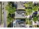 Birds eye view of the home reveals an outdoor patio space and inground pool and neighboring homes at 4918 Oakway Dr, St Cloud, FL 34771