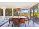 Charming dining room with large windows and water view, perfect for enjoying meals and entertaining guests at 6082 Twin Lakes Dr, Oviedo, FL 32765